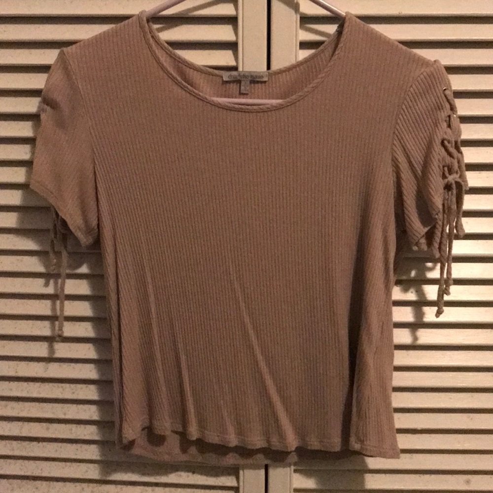 Tan Ribbed Top